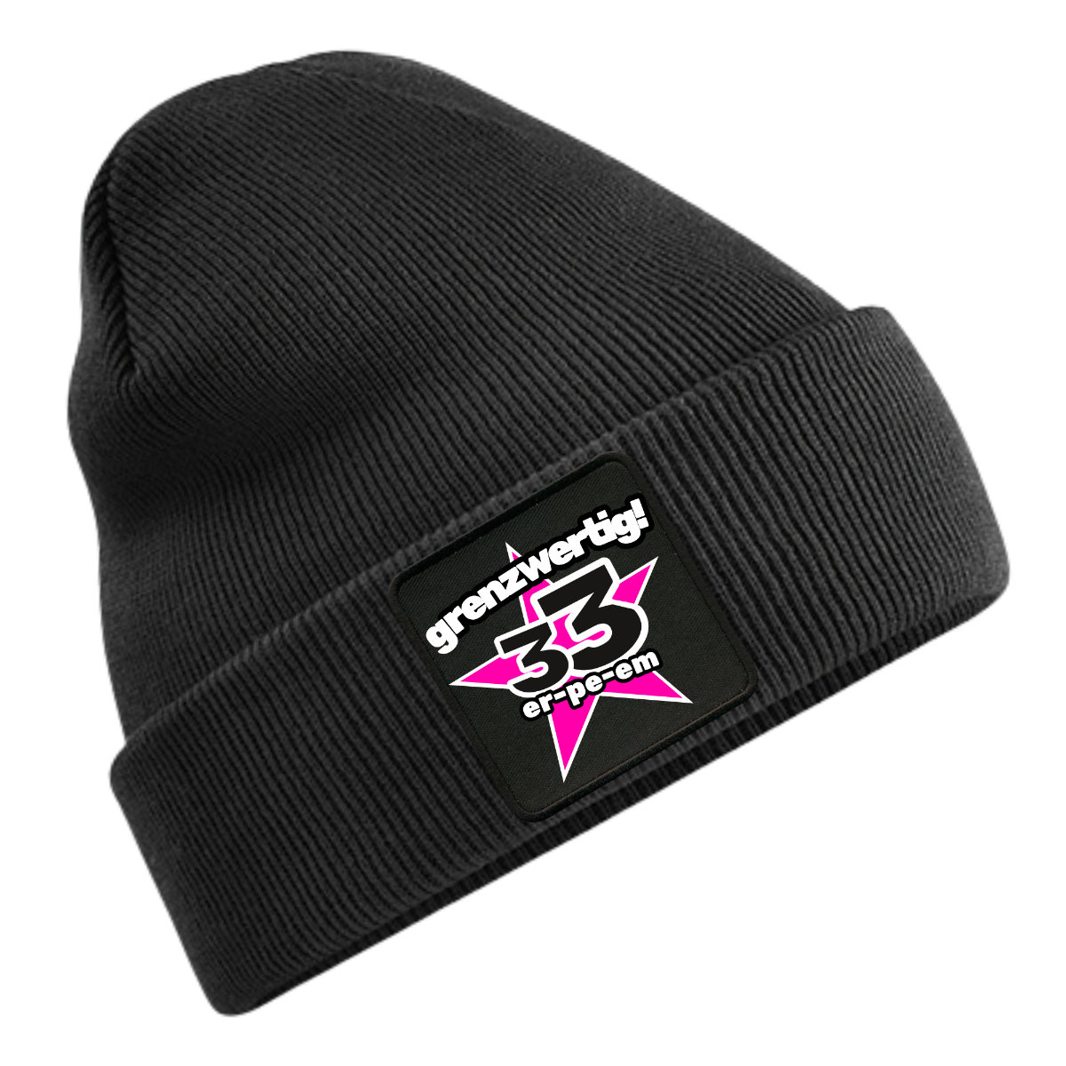 'GRENZWERTIG' Beanie schwarz