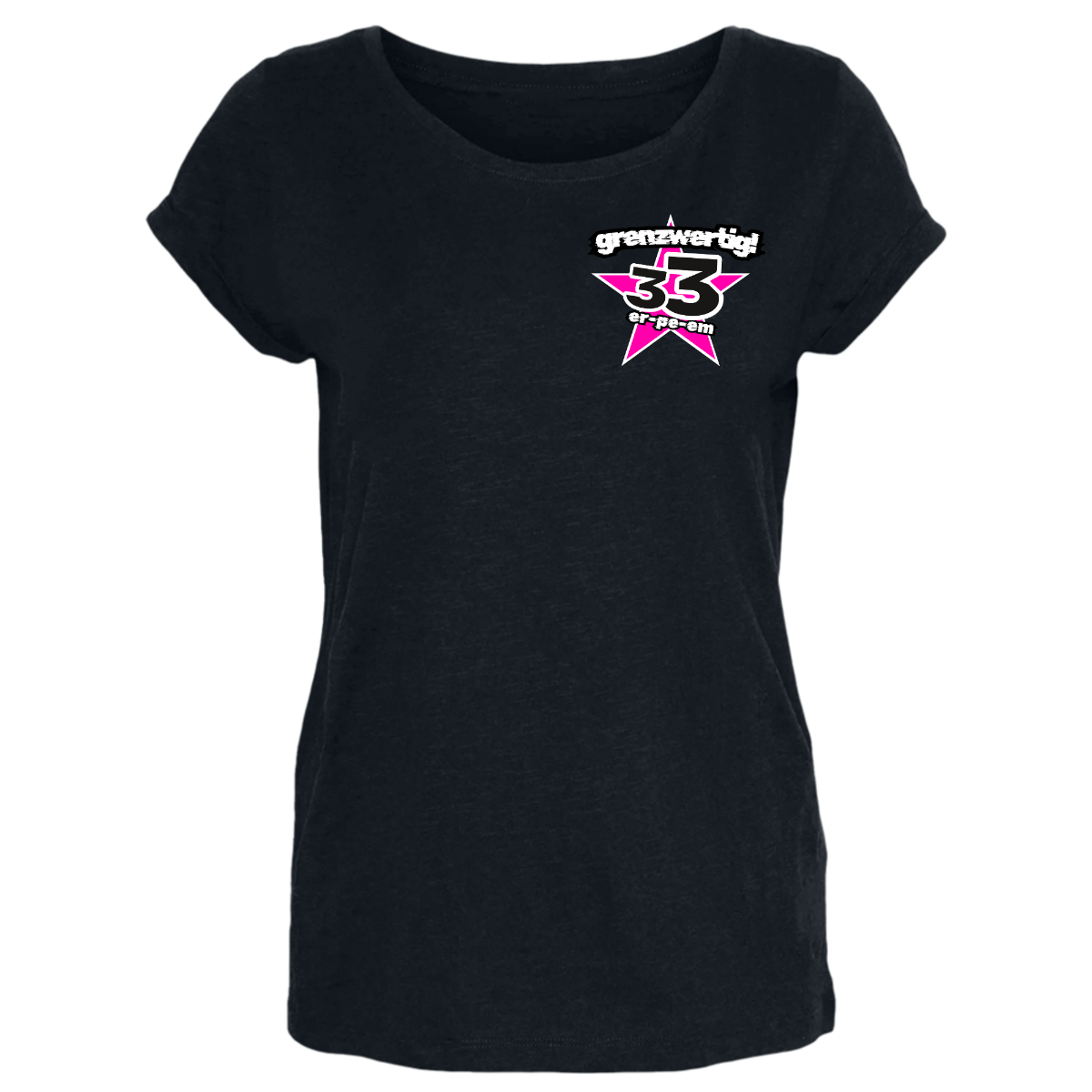 'GRENZWERTIG' Women's Rolled Sleeve T-shirt