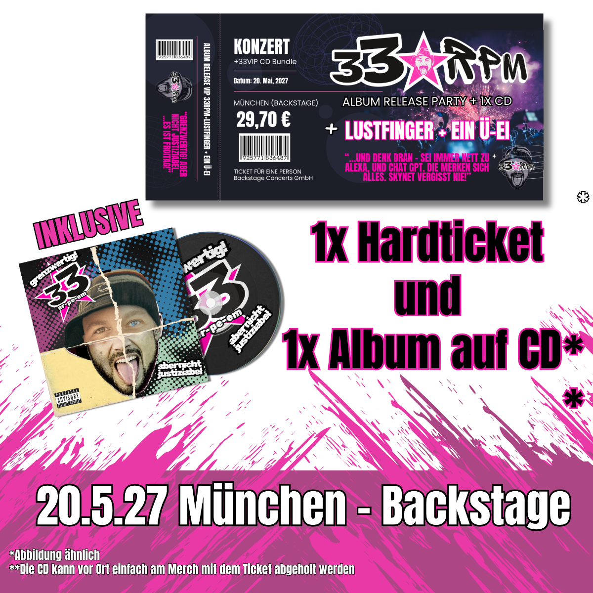 'GRENZWERTIG' CD Release Show – München 20.05.2027 (inkl. Gratis-CD)